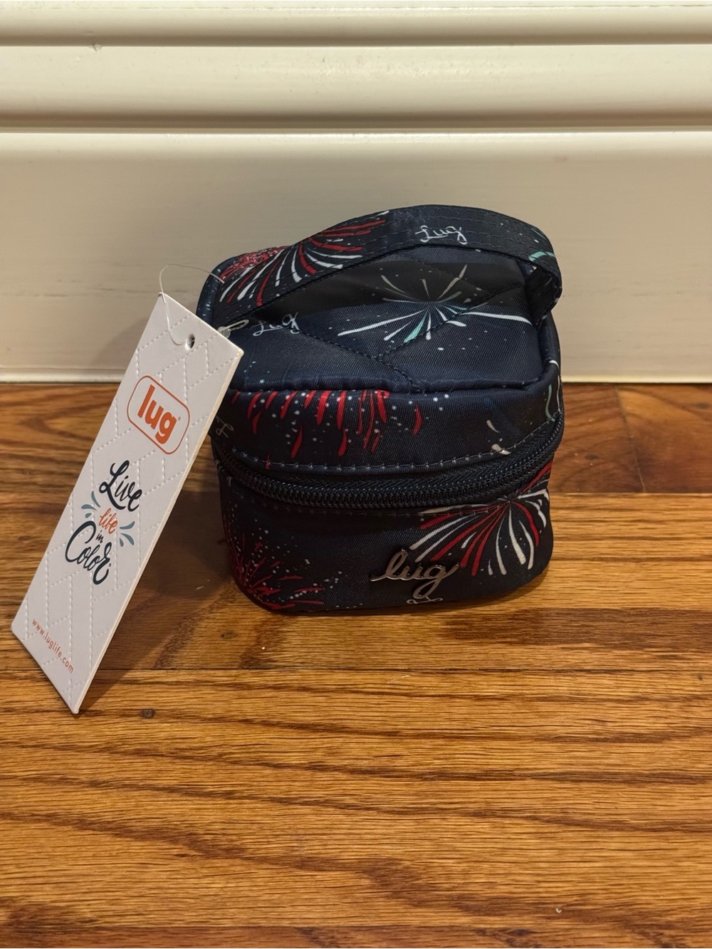 NWT Lug Mini Swizzle Jewelry Case in Fireworks Navy